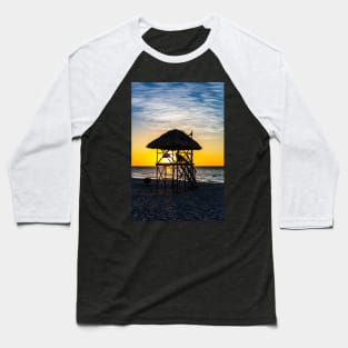Beach Lifeguard At Sunset Baseball T-Shirt